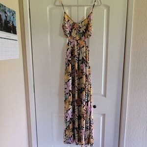 NWT Billabong Floral Spaghetti Strap Maxi Dress